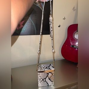 Snakeskin Chain Purse